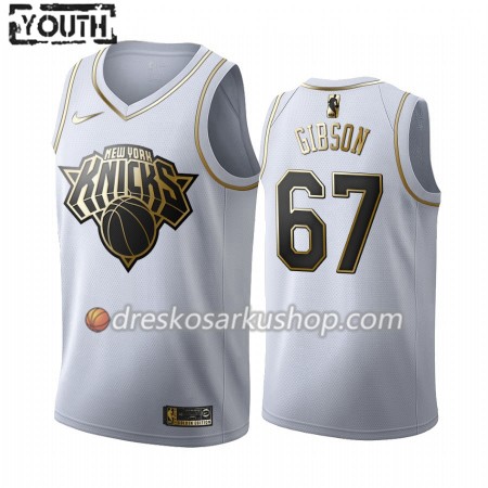 Dječji NBA Dres New York Knicks Taj Gibson 67 Nike 2019-20 Bijela Golden Edition Swingman